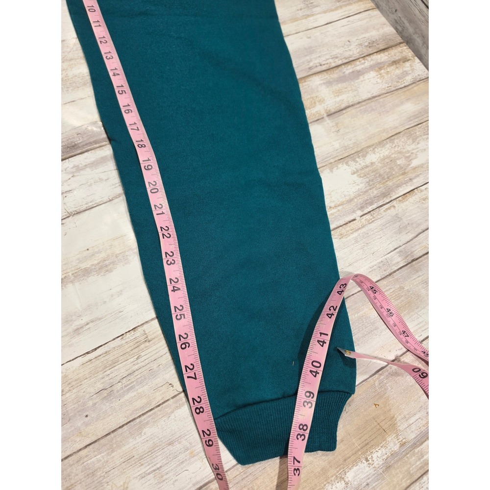 Vintage Hanes Her Way Teal Green High Waisted Sweatpants Joggers Small 90s Retro - Picture 4 of 7